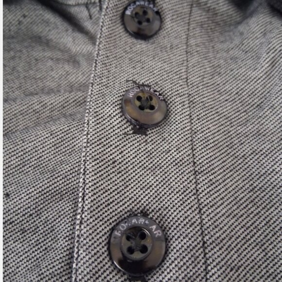 Rocawear Polo Shirt Mens 6XB Big & Tall Gray Short Sleeve Embroidered Logo - Picture 7 of 10